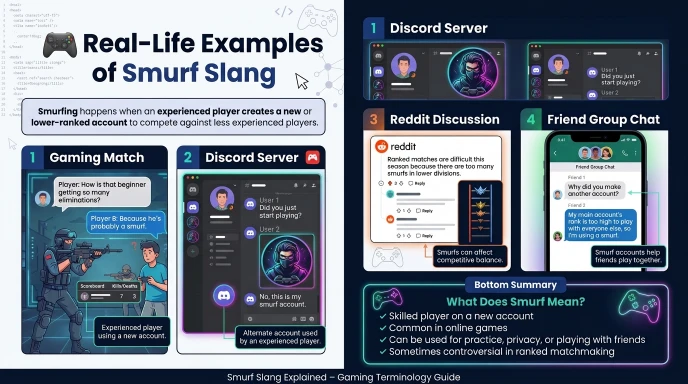 Real-Life Examples of Smurf Slang Meaning